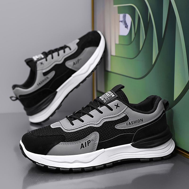 ฤดูใบไม้ผลิฤดูใบไม้ร่วงรองเท้าผู้ชายแฟชั่น All-Match กีฬารองเท้าหนา Soled Anti-Slip รองเท้าพ่อตาข่ายกันน้ํารองเท้าเดินทาง