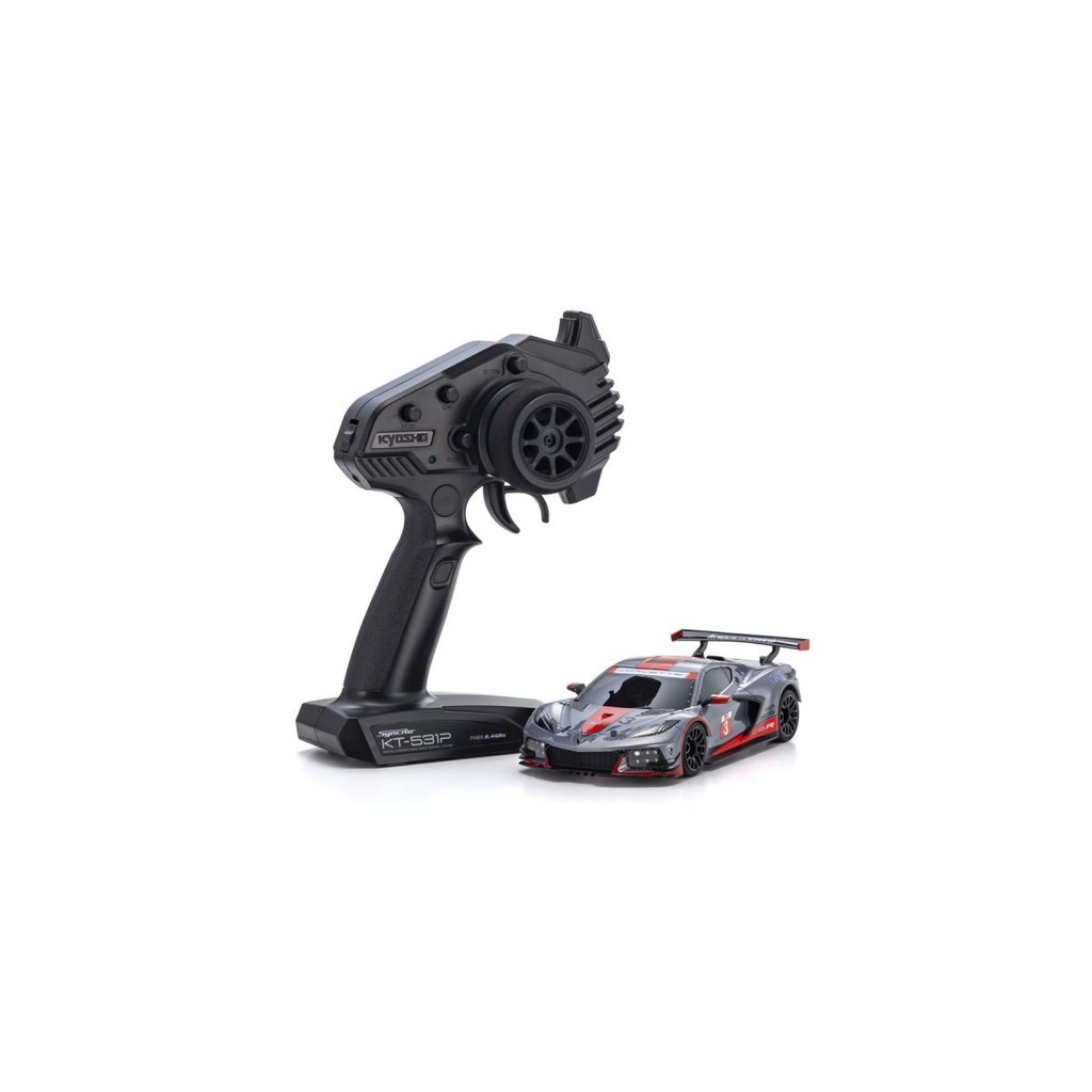 KYOSHO MINI-Z RWD MR-04 readyset CHEVROLET® CORVETTE® C8.R Gunmetal / Red 32356GMR ศูนย์ไทย