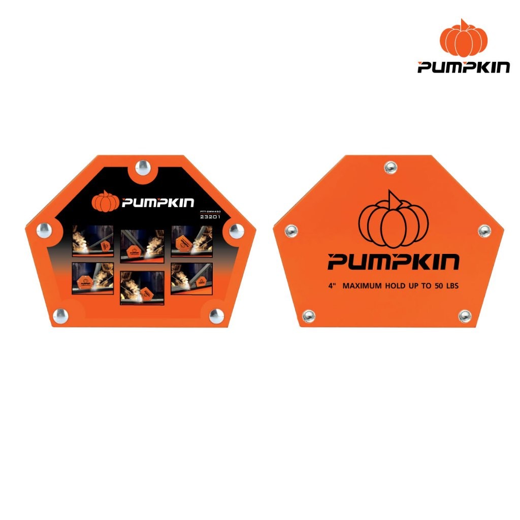 PUMPKIN แม่เหล็กจับฉากหกเหลี่ยมงานเชื่อม 4″ 50 Lbs PTT-SWM450 23201/PTT-SWM450