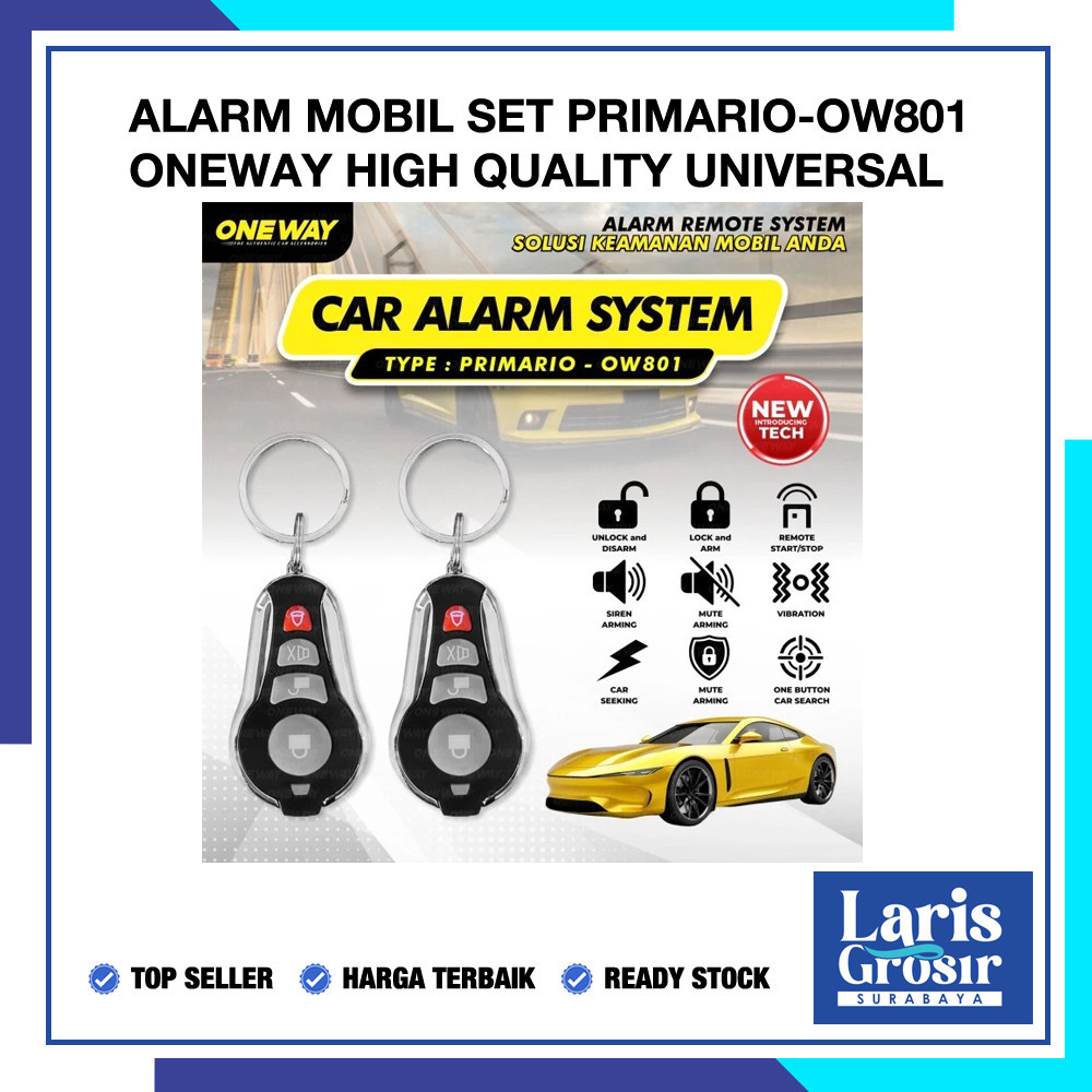 OneWay Car Alarm Remote System Primario Type OW801 Premium Complete Set Universal