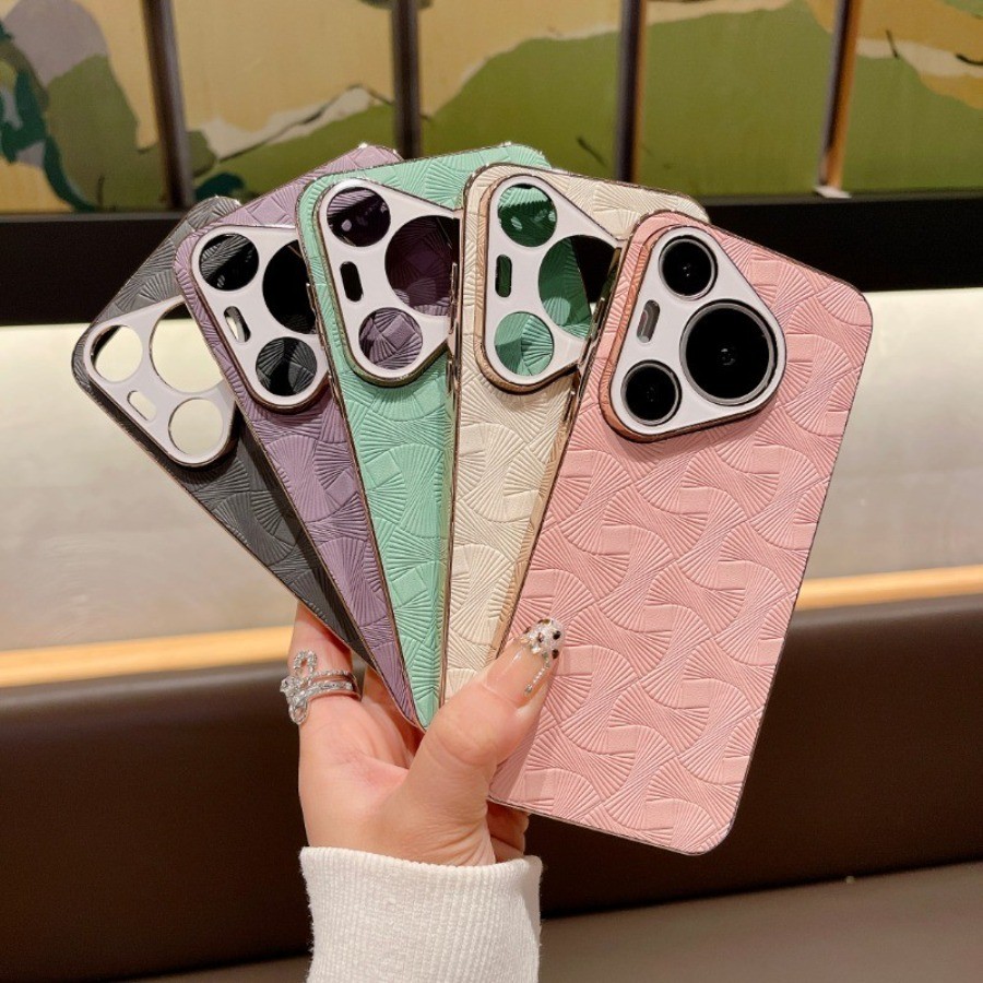 ปลอกสําหรับ Huawei Pura 70 Ultra P70 P60 Pro กรณีไฟฟ้า TPU พัดลมรูปแบบกันกระแทกเคสโทรศัพท์