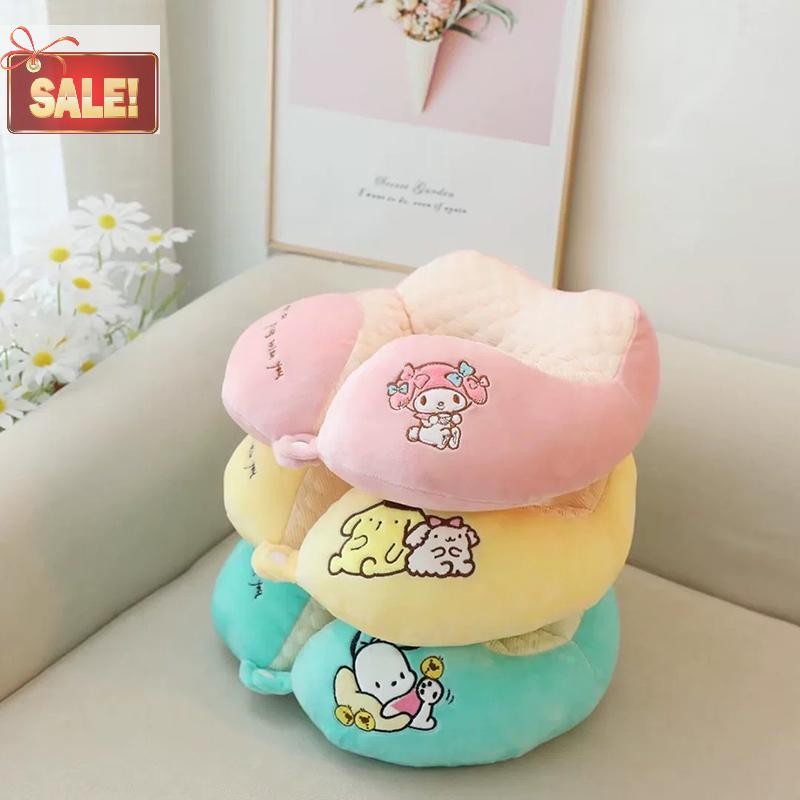Bl Sanrio My Melody การ์ตูน Napping หมอน Office Nap หมอนรองคอเดินทางแบบพกพาเบาะนักเรียน U-Shape ปากมดลูกเบาะ A