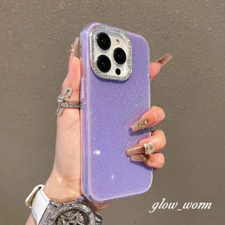 เพชรกรอบglitter Blingเคสโทรศัพท์เข้ากันได้สําหรับ For iPhone 17 16 15 14 13 12 11 Pro Max Plus กรณี