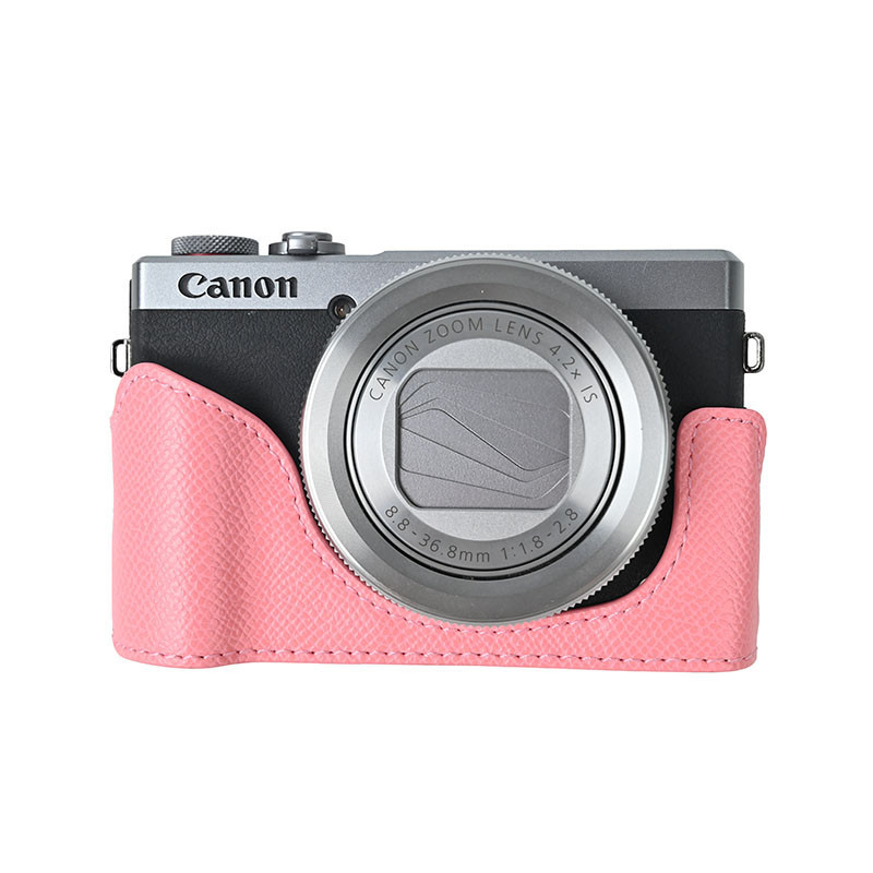 G7x3 G7X2 ปลอกหนัง Pu กล้องครึ่งสําหรับ Canon G7X II G7X III G7X Mark III II
