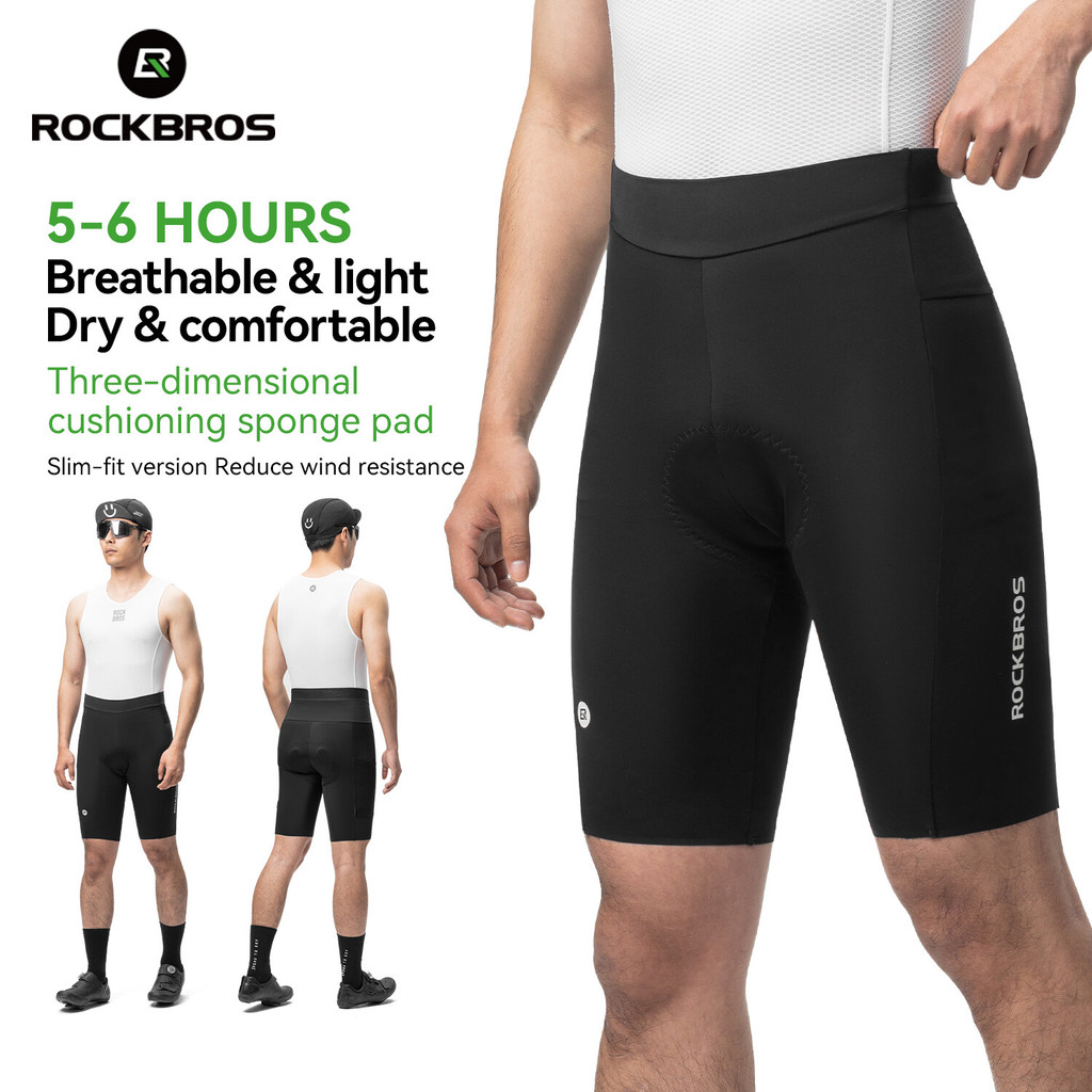 Rockbros กางเกงขาสั้นขี่จักรยานพร้อมกระเป๋าด้านข้างระบายอากาศได้ Shock-Absorbing Comfort สําหรับ MTB จักรยานอุปกรณ์เสริม