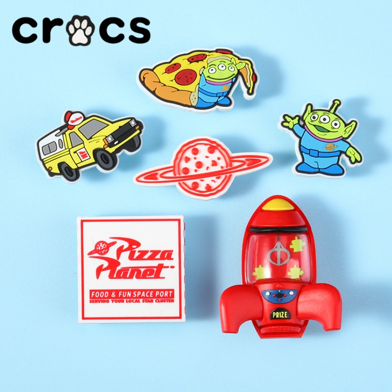 Crocs Zhibixing Accessories Hole Shoes Flower Cartoon Pizza Planet Three-Eyed Boy