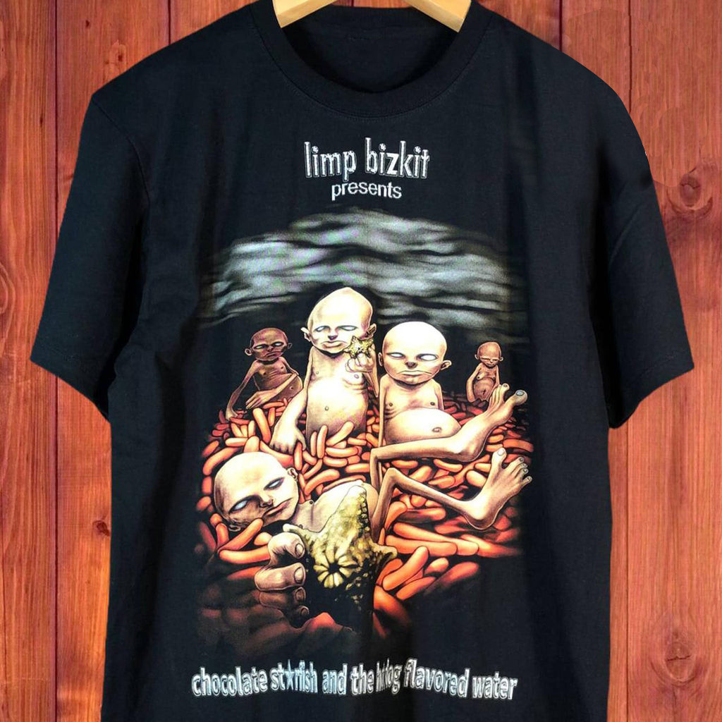 2025 LIMP BIZKIT ช็อกโกแลตปลาดาวและน้ำรส HOT DOG - เสื้อยืดวงวินเทจใหม่ เสื้อยืดพิมพ์ลาย S-5XL