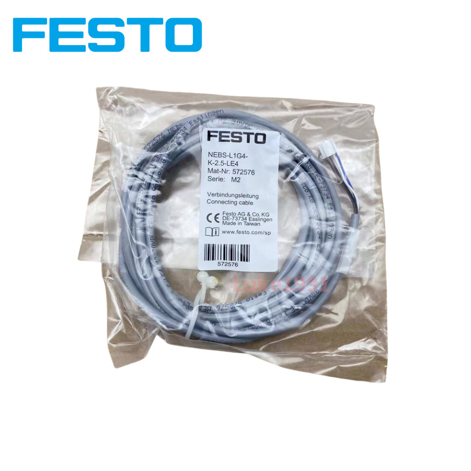 FESTO เซ็นเซอร์สายเชื่อมต่อสายเชื่อมต่อ NEBS-L1G4-K-2.5-LE4 572576 NEBS-L1G4-K-5-LE4 572577