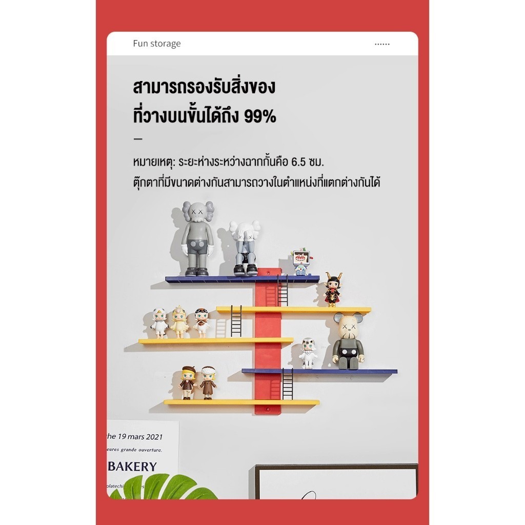 Navanest ชั้นเก็บของโมเดล วางรวมกันได้ ดีไซน์สร้างสรรค์ ติดผนังได้ อุปกรณ์จัดระเบียบฟิกเกอร์ ราคา ถูกที่สุด ดีลบีเคเค แกลเลอรีภาพที่ 4