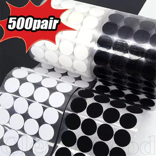 500คู่ไนลอน ตีนตุ๊กแก เทปชุด-10/15/20/25มิลลิเมตรอเนกประสงค์ยึดสําหรับงานฝีมือ/เสื้อผ้าซ่อม,สีดํา+สีขาวอุตสาหกรรมความแข็งแรงตะขอและห่วง