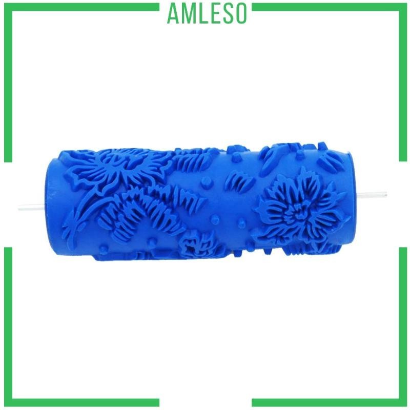 [Amleso] อุปกรณ์แปรงลูกกลิ้ง ลายดอกไม้ ขนาด 5 นิ้ว สําหรับใช้ในการวาดภาพจิตรกรรม ตกแต่งผนังบ้าน DIY