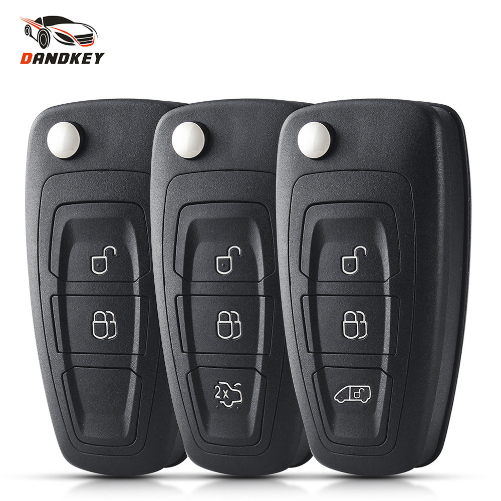 สําหรับ Ford Ranger 2011 2012 2013 2014 2015 HU101 FO21 ใบมีดกุญแจ EB3T-15K601-BA 5WK50165 รีโมทคอนโทรลรถกรณี 2/3 ปุ่ม (พร้อมโลโก้)