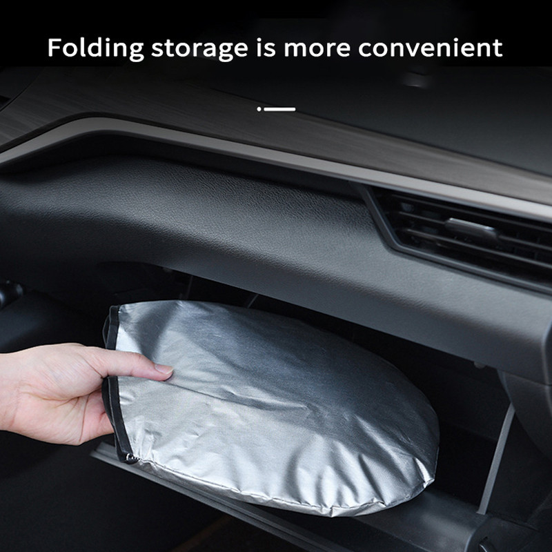 Honda ม่านบังแดดรถยนต์ Anti-UV รถด้านหน้ากระจก Sun Shield Shade ฝาครอบป้องกันแสงแดดสําหรับ Honda HR-V City Jazz BR-V WR-V CR-V Civic Accord - รูปที่ 7