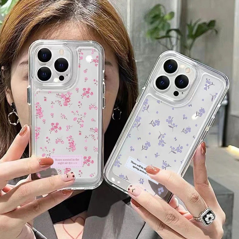 เคสโทรศัพท์มือถือนิ่ม แบบใส ลายดอกไม้น่ารัก สําหรับ Xiaomi Redmi Note 11 12 13 Pro Plus 5G Turbo 12S 11 11S 10 10S 9S Pro Redmi 12 13C 10C 12C ราคา ถูกที่สุด ดีลบีเคเค แกลเลอรีภาพที่ 2