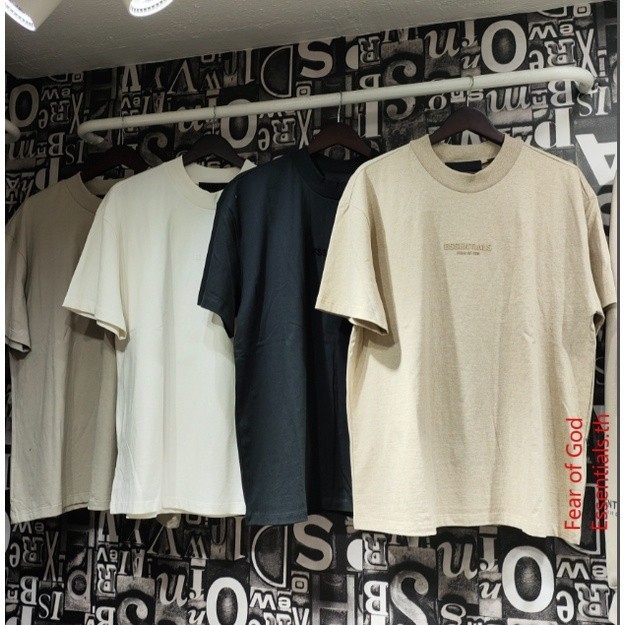 ใหม่ FOG เสื้อยืดลําลอง แขนสั้น คอกลม สีพื้น สําหรับผู้ชาย และผู้หญิง