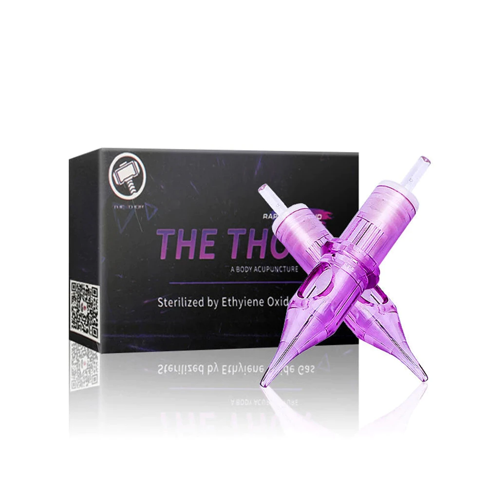 10 ชิ้น/กล่อง THE Thor ใหม่เข็มสัก RL RM RS M1 ทิ้งฆ่าเชื้อความปลอดภัยแต่งหน้าเครื่องถาวร Grips