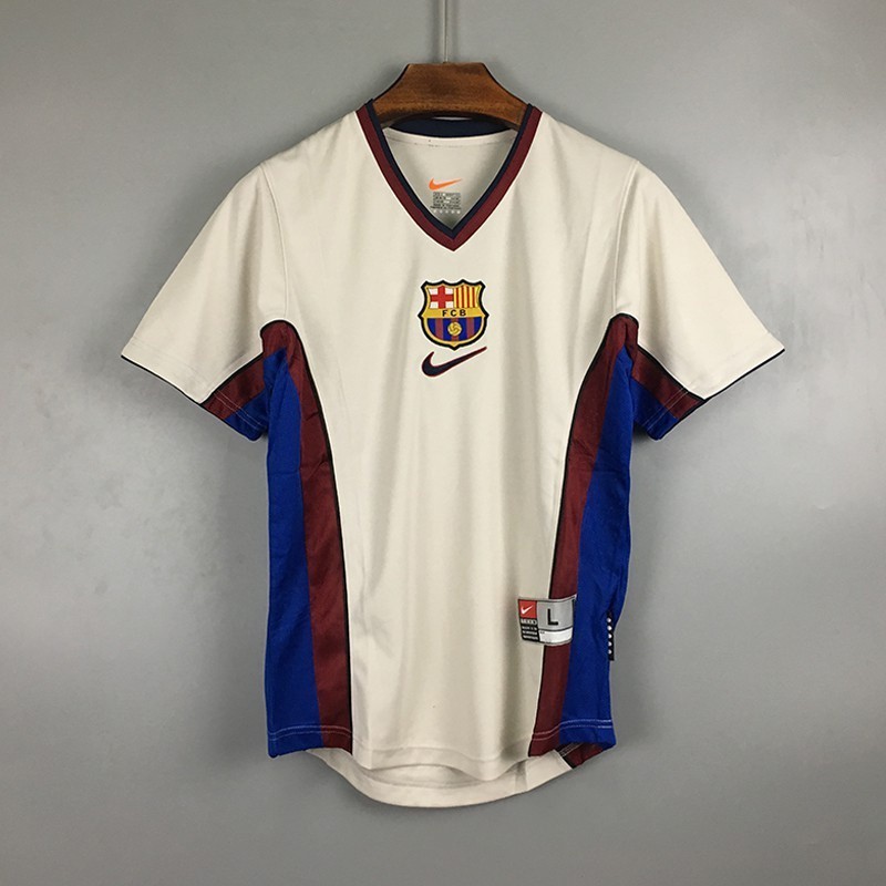 เสื้อกีฬาแขนสั้น ลายทีมชาติฟุตบอล Barcelona 1998 1999 คุณภาพสูง สไตล์เรโทร