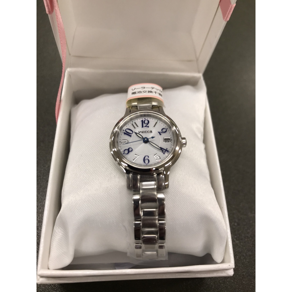 [Authentic★Direct from Japan] CITIZEN KH4-912-13 Unused Wicca Solar Crystal glass Silver SS Women Wrist watch นาฬิกาข้อมือ