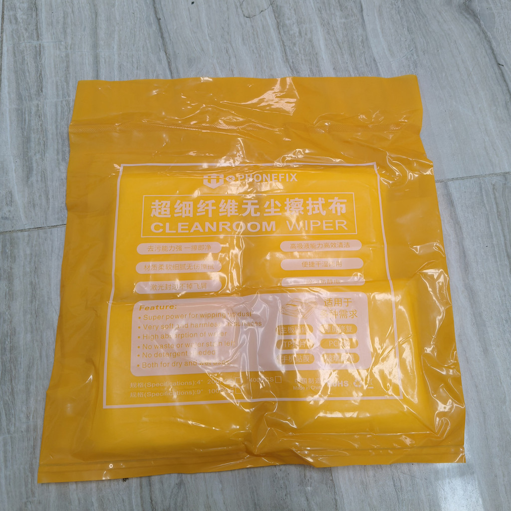 4*4 นิ้ว 160 ชิ้น Anti-Static ไมโครไฟเบอร์ Dusting ทําความสะอาดผ้า Cleanroom Wiper สําหรับหน้าจอ LCD เคลือบซ่อมโทรศัพท์มือถือชุดเครื่องมือ