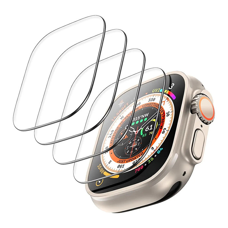 เคสกระจกนิรภัยกันรอยหน้าจอ กันน้ํา สําหรับ iWatch SE 8 7 6 SE 5 4 ขนาด 40 41 44 45 มม.