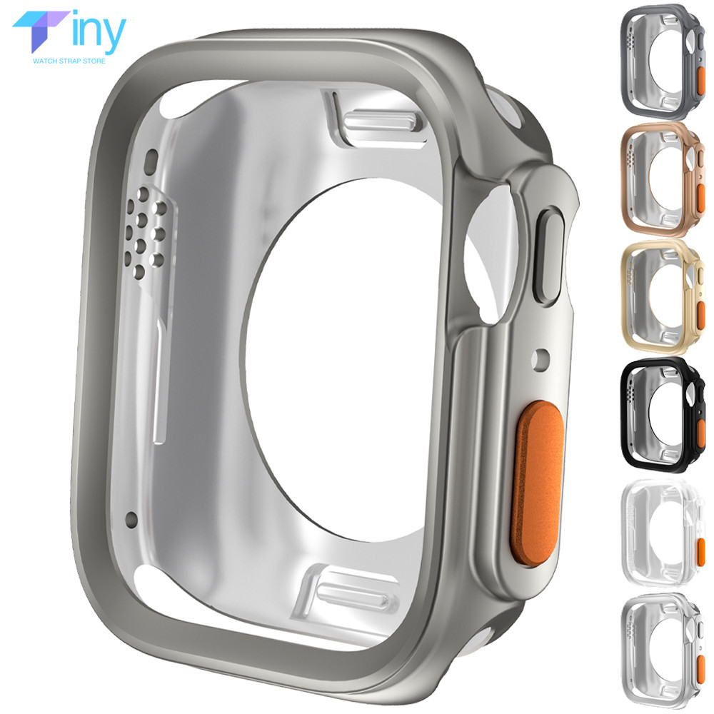 เคสโทรศัพท์มือถือแบบนิ่ม TPU ลาย Change To Ultra สําหรับ Apple Watch 45 มม. 44 มม. 41 มม. 40 มม. Iwatch Series 9 8 7 6 SE 5 4 Upgrade Ultra 2 1 49 มม.