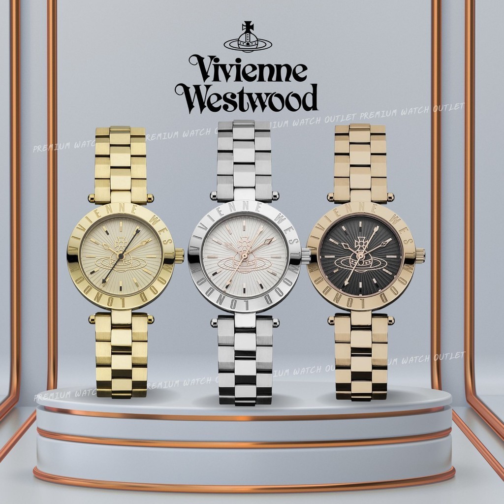OUTLET WATCH นาฬิกา Vivienne Westwood นาฬิกาข้อมือผู้หญิง นาฬิกาผู้หญิง แบรนด์เนม  Brandname รุ่น VV092GD