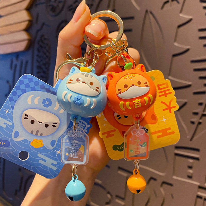 ของแท ้ Cocoa Cat Dharma Series พวงกุญแจตุ ๊ กตาน ่ ารักจี ้ ของขวัญขนาดเล ็ ก