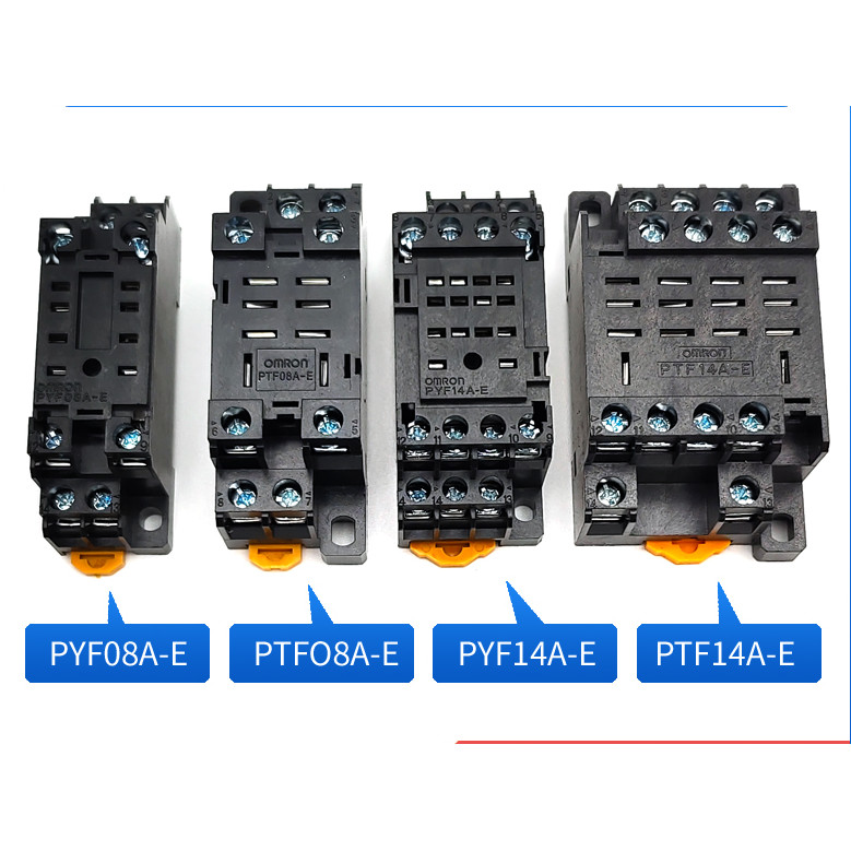 ฐานรีเลย์ขนาดเล็ก Omron PYF08A-E PTF08A-E PYF14A-E 11AE 8 Pins 14 Pins