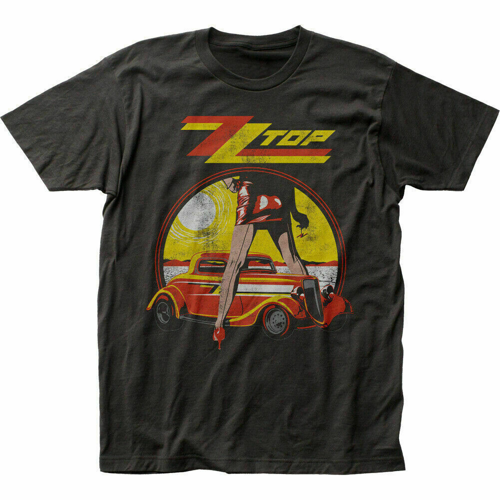 ใหม่ Zz Top Car พิมพ์ Tshirt สีดํา