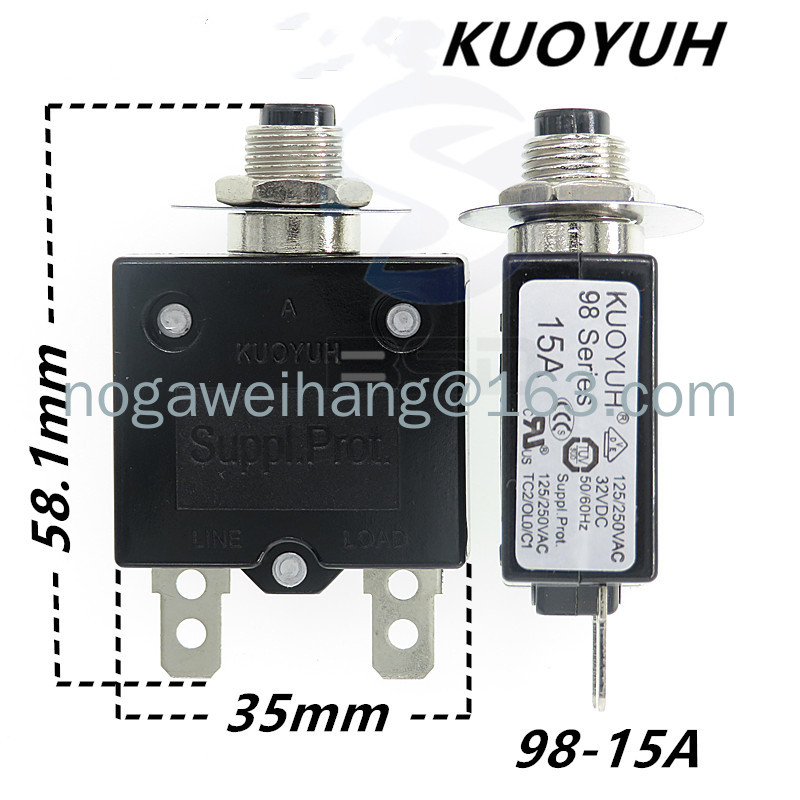 ไต ้ หวัน KUOYUH Overload Protector 98 Full Series 3A5A10A15A20A25A30A35A40A50A ใหม ่ เดิม