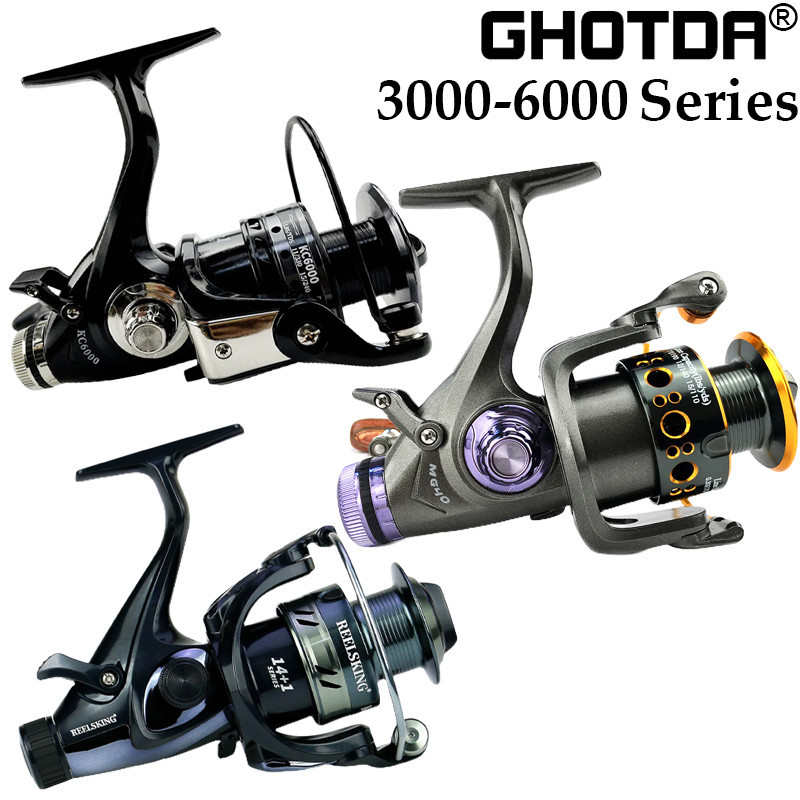 3000-6000 Series เบรคคู ่ Spinning Fishing Reel 5.2 อัตราส ่ วนเกียร ์ โลหะ Spool Deep Line ถ ้ วย Baitcasting Reels ซ ้ ายขวาเปลี ่ ยน Big ดึง 8KG