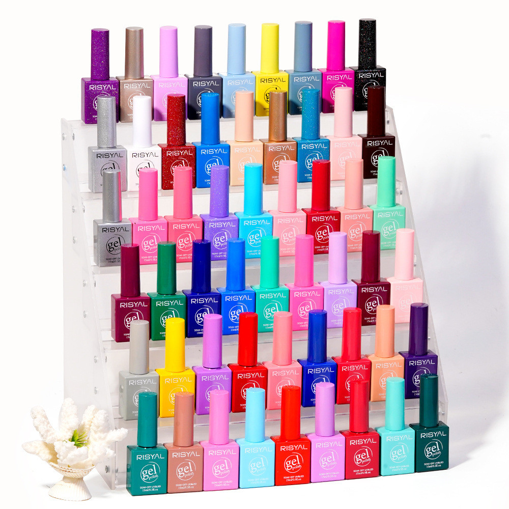 สีเจลทาเล็บ RISYAL เจลทาเล็บ 60 สีสวย UV/LEDสีเจล สีทาเล็บเจล แแบบต้องอบ 15 ml (ต้องใช้เครื่องอบ)
