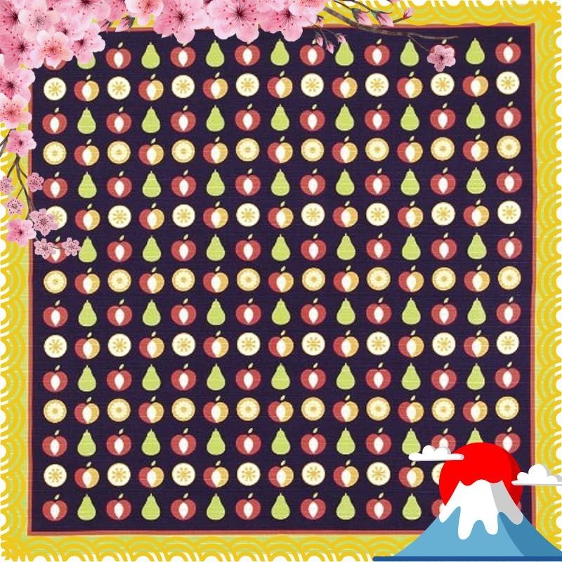 Miyamoto-towel Miyamoto furoshiki "Okami-san's Small Furoshiki" Fruit 6104 50×50cm