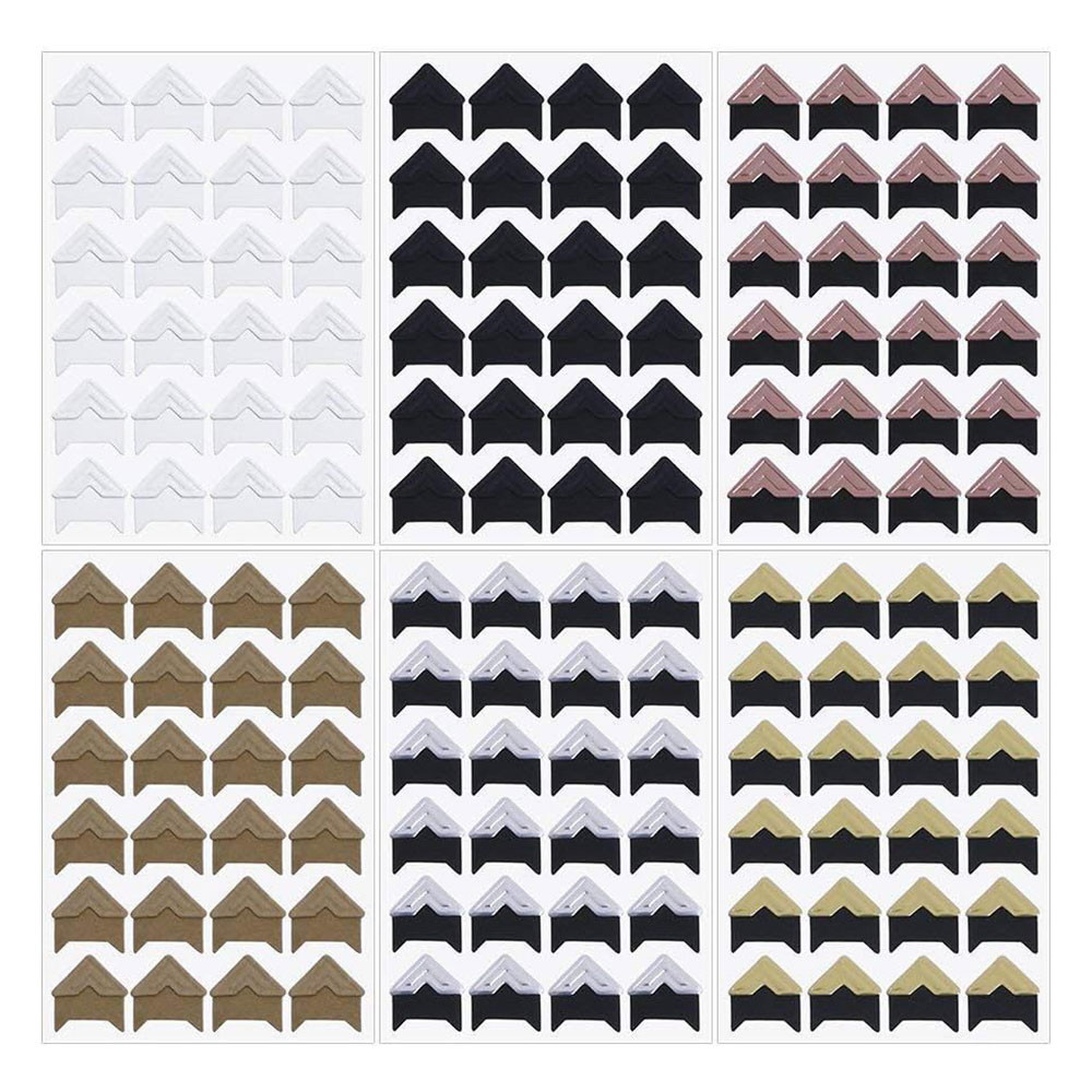 120 ชิ้น DIY Vintage มุมสติกเกอร์กระดาษ Self-Adhesive อัลบั้มภาพอุปกรณ์เสริมภาพปกป้องตกแต่ง