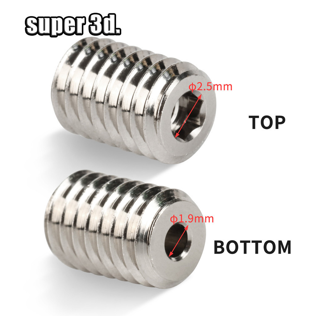 5Pcs High Flow CHT Nozzle Copper Connector V6 Volcano Hotend Adapter For 3D Printer Volcano Heater B