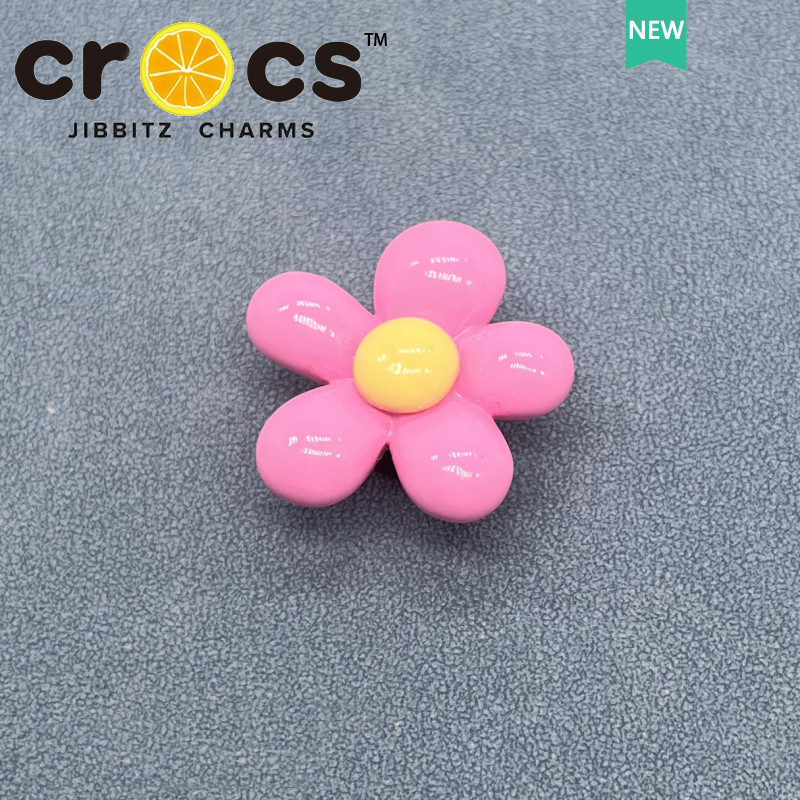 JIBBITZ cross charms ตัวติดรองเท้า ดอกไม้3Dสีสัน ตัวติดรองเท้า cross