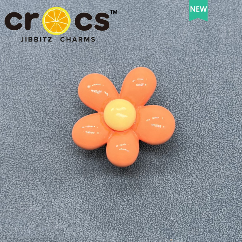 JIBBITZ cross charms ตัวติดรองเท้า ดอกไม้3Dสีสัน ตัวติดรองเท้า cross