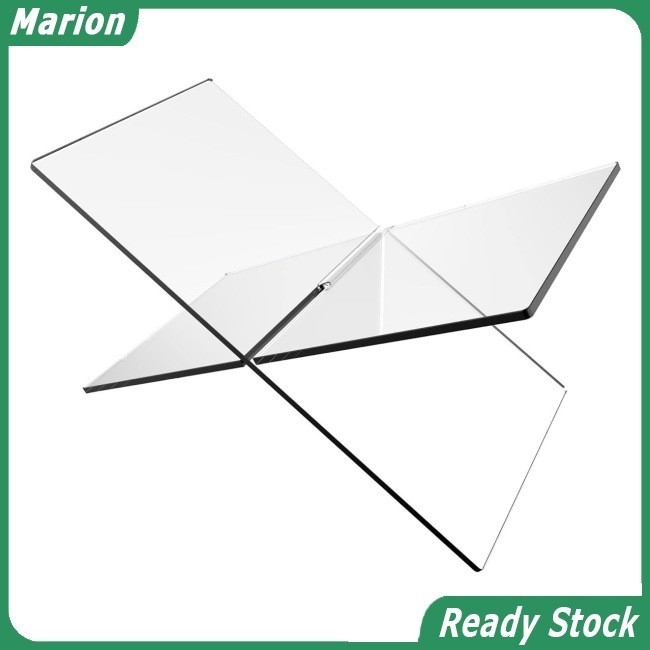 Marion Book Stand Reading Stand Small Clear Acrylic Book Holder X Shaped Non-Slip Elevating Book Shelf Clear Book