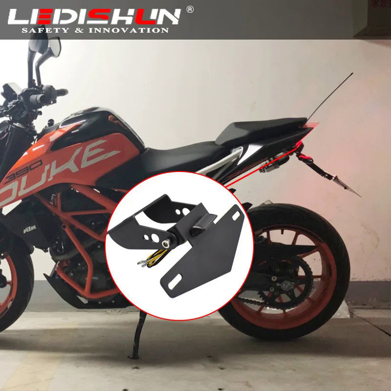 สําหรับ KTM DUKE 250 390 RC 390 DUKE390 RC390 2017-2022 รถจักรยานยนต์ปรับผู้ถือป้ายทะเบียน Mount หาง