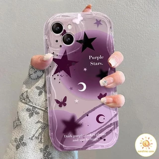[ส่วนลด]เคสโทรศัพท์มือถือท้องฟ้าเต็มไปด้วยดวงดาวสีม่วง เข้ากันได้กับ iPhone 11 iPhone12 13 14 ProMAX X XS XR XS 7 8 Plus