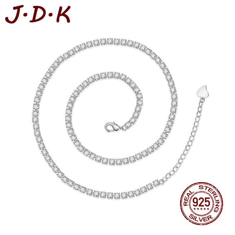 JDK 5A เครื่องประดับสร้อยคอเพทายเงิน 925