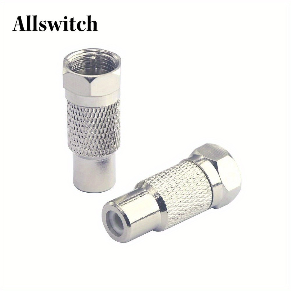 Rca หญิงถึง F ประเภทชาย RF Connector Coaxial Adapter สําหรับ Atari 2600/7800 Sega/Coleco/Commodore เกมระบบ