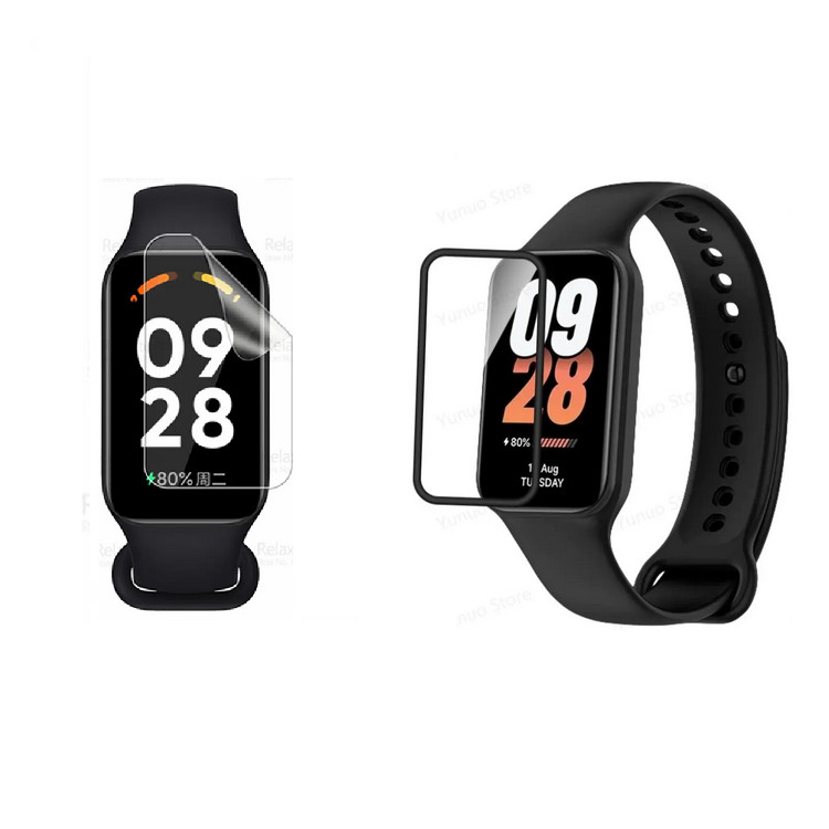 ฟิล์ม TPU แบบนุ่มและตัวป้องกันหน้าจอ PMMA สําหรับ Redmi Band 2 Xiaomi Smart Band 8 Active