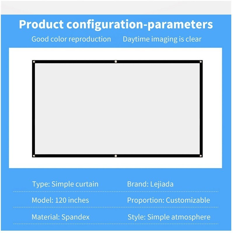 Projector Curtain 607284100120 inch 169 Portable Projector Screen ...