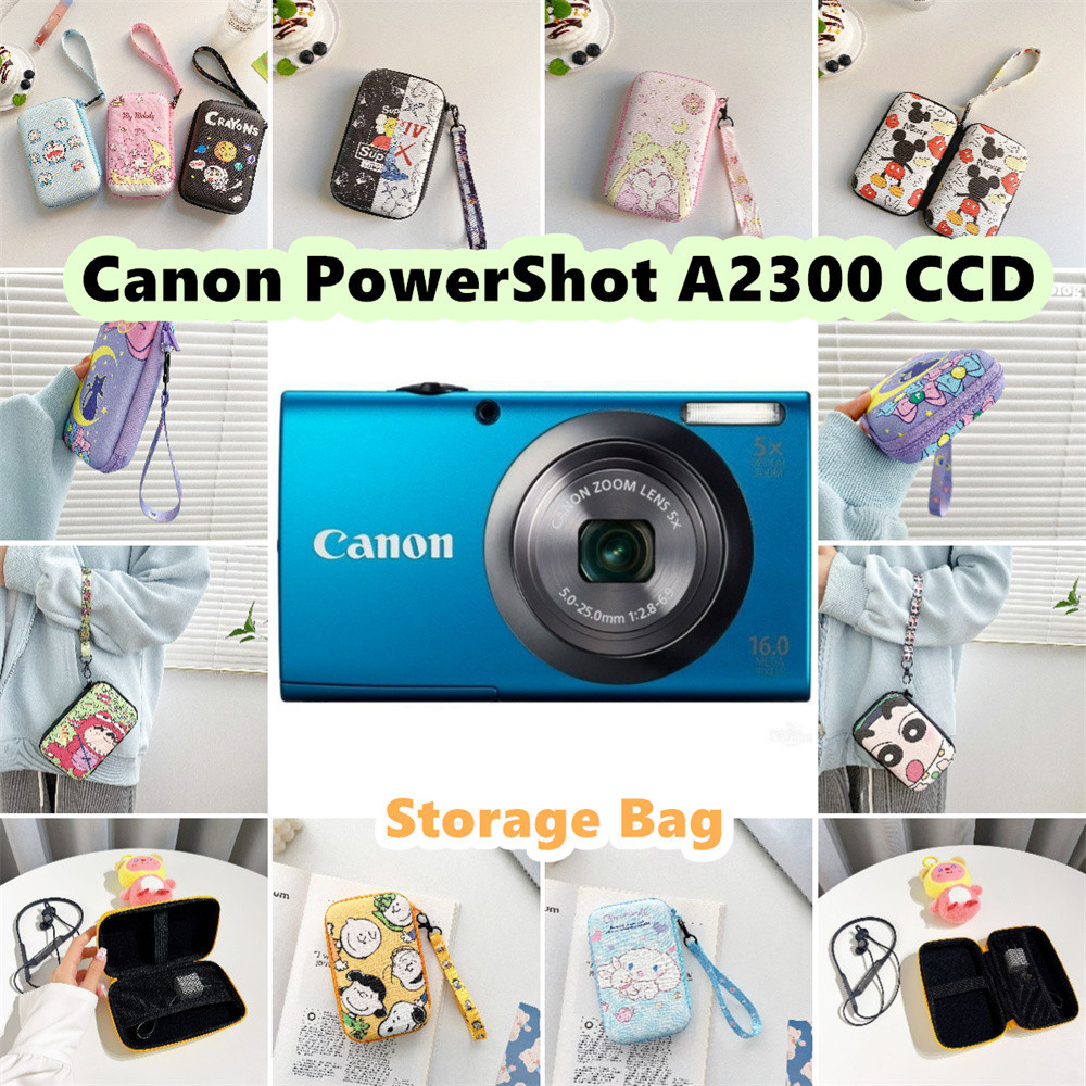 ผลิตภัณฑ์ใหม่สําหรับ Canon PowerShot A2300 CCD กระเป๋าเก็บกล้อง 10x16.2 ซม.ขนาดการ์ตูนเรียบง่ายพร้อมกระเป๋ากันน้ํา Anti drop กระเป๋ากระเป๋ากล้อง