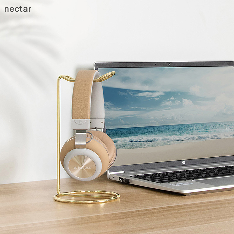 Tar 1 PC Iron Line หูฟังขาตั้งโลหะชุดหูฟัง Rack น่ารักหูฟังไร้สายผู้ถือสนับสนุน Gamer หมวกกันน็อค N