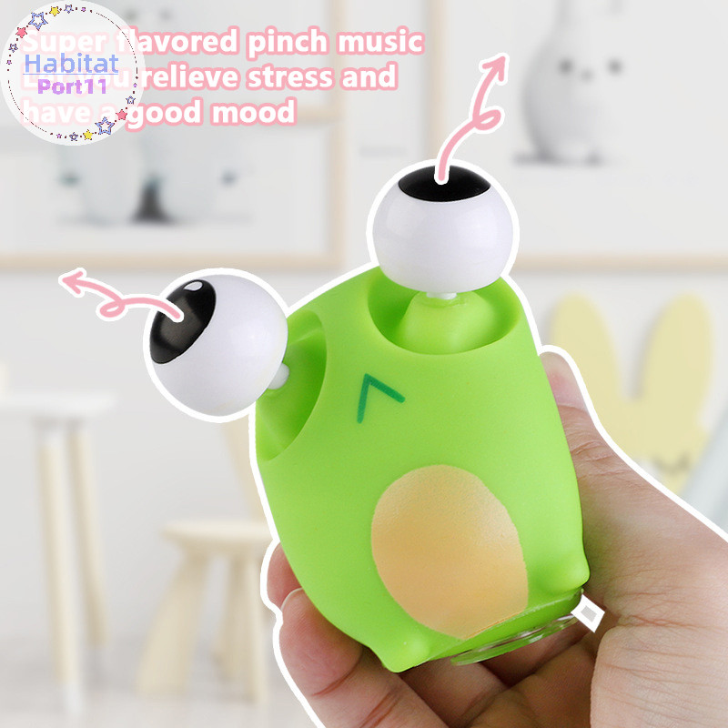 Habitatport ยืดหยุ่น Pop Eye กบบีบ Sensory ของเล่นการ์ตูนช้า Rebound สัตว์ Fidget ของเล่น Anti Stress Reliever ของเล่น th