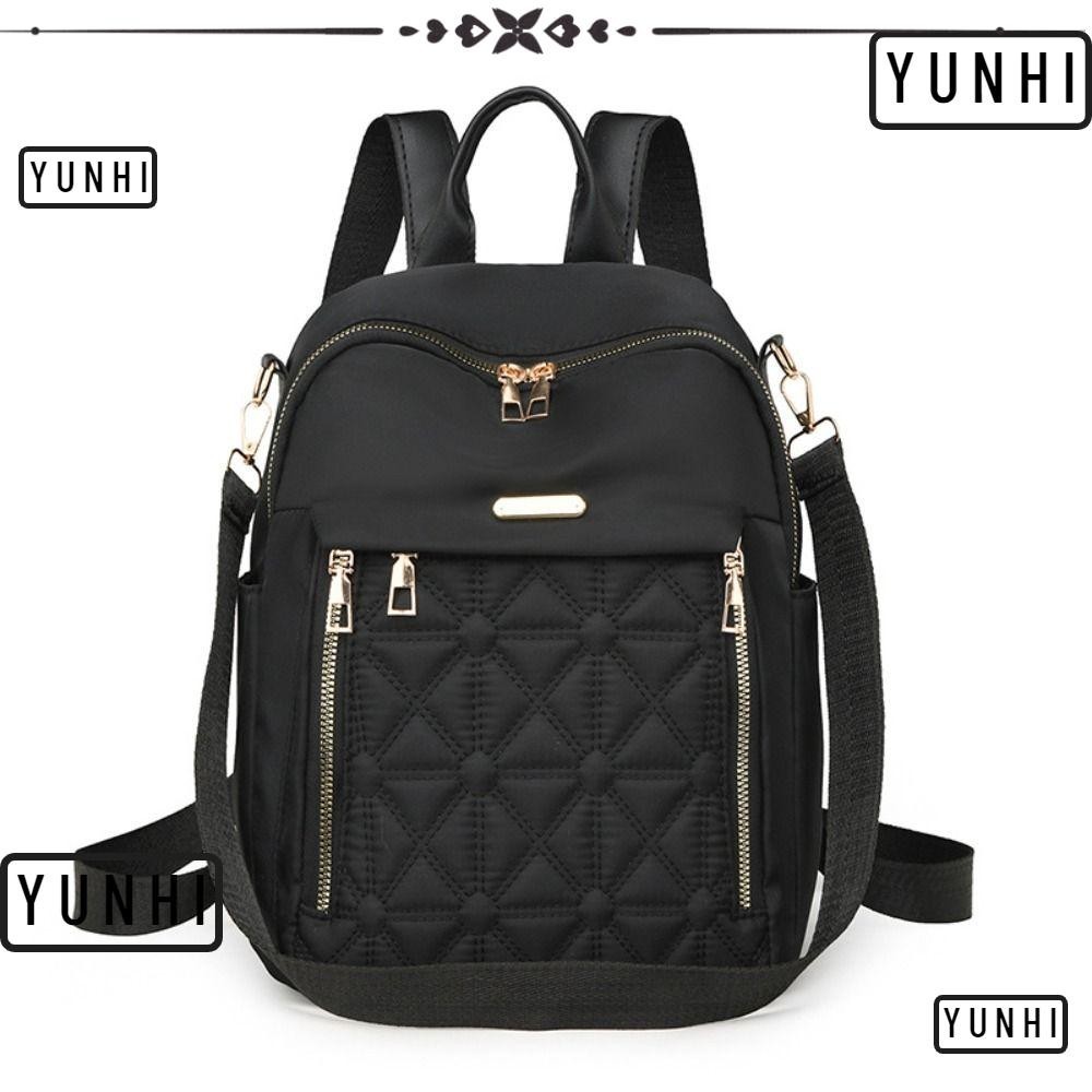Yunhi กระเป๋าเป้สะพายหลัง, กระเป๋านักเรียนความจุขนาดใหญ่มัลติฟังก์ชั่น, กระเป๋าสะพายไนลอนทนทานผู้หญิง