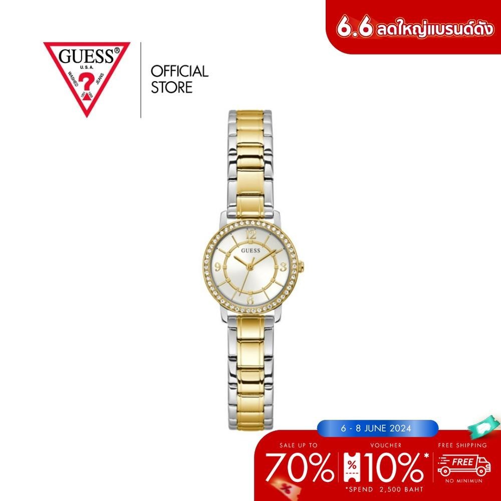 GUESS นาฬิกาข้อมือผู้หญิง รุ่น MELODY GW0468L4 สีเงิน/สีทอง