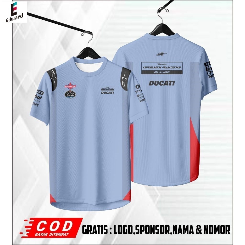 2024 เสื้อแข่งทีม Ducati ล่าสุด Ducati Team Gresini Racing Motog JERSEY MARC MARQUEZ JERSEY